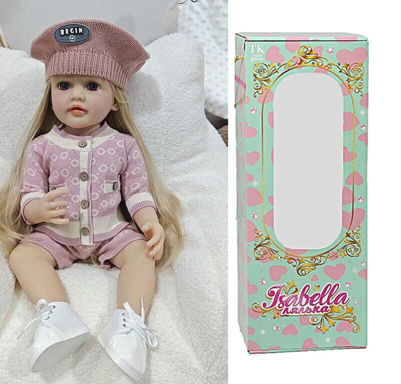 Лялька QM 24113 (12) "TK Group", висота: 50 см, гумова, імітація скляних очей, пустушка, пляшечка, памперс, взуття, капелюшок, в
