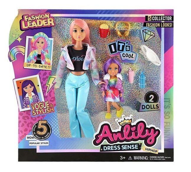 Набір ляльок 616805 (24) 2 ляльки, висота: 30 см, маленька лялька: 12 см, шарнірні з’єднання суглобів, знімний одяг та взуття,