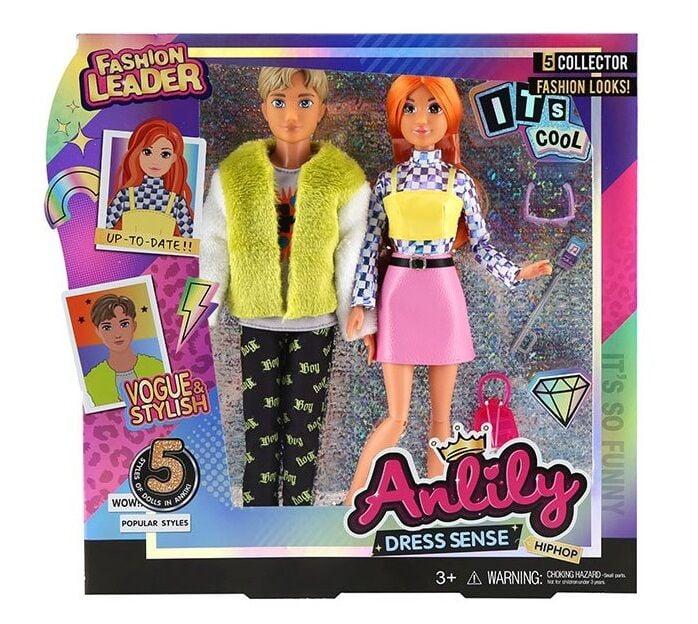 Набір ляльок 616810 (24)  2 ляльки, висота: 30 см, знімний одяг та взуття, аксесуари, в коробці