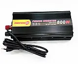 Інвертор PowerOne 800W із зарядкою 12V220V Перетворювач ORG, фото 5