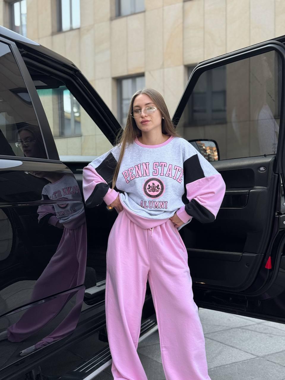 Костюм жіночий турецька петля ПЕНЬЄ з якісним накатом Модель: 776-930 Колір: рожевий, синій, фото 1