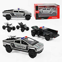 Машинка C 2469 (32) 2 види, Поліція , металопластик, інерція, звуки, підсвічування, масштаб 1:24, відчиняються двері та капот, 2
