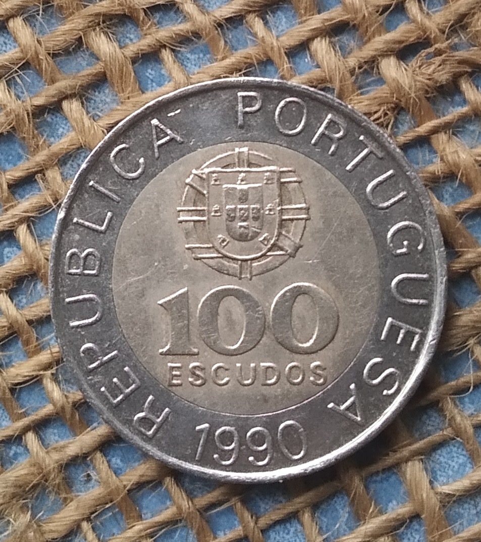 100 ескудо 1990 року. Португалiя, фото 1