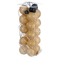 Гірлянда "Золоті кульки-ліхтарики" 20 шт.