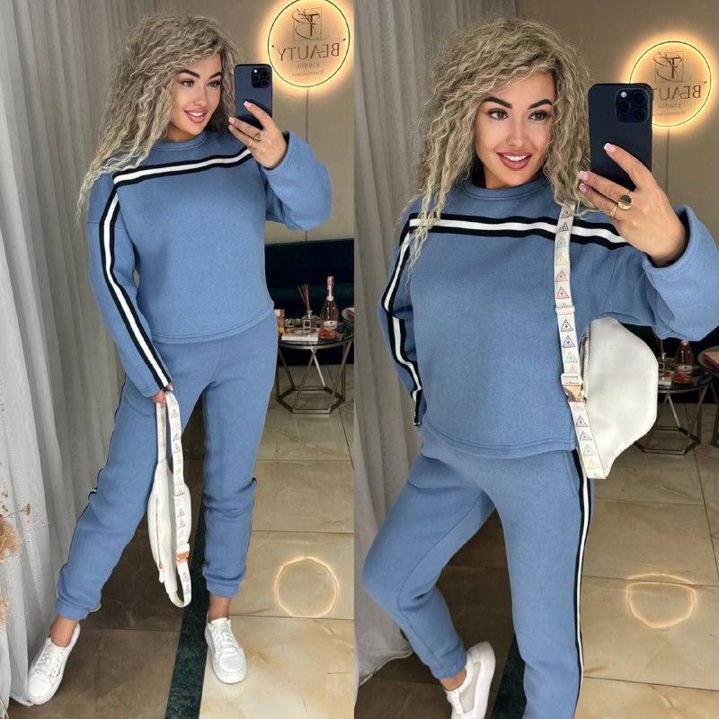 Жіночий спортивний костюм; Кольори:чорний, блакитний,беж,зелений ; Розміри: 42-44р, 46-48р ;, фото 1