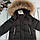 Дитяче чорне зимове пальто, подовжена куртка пуховик для хлопчика підлітка, фото 4