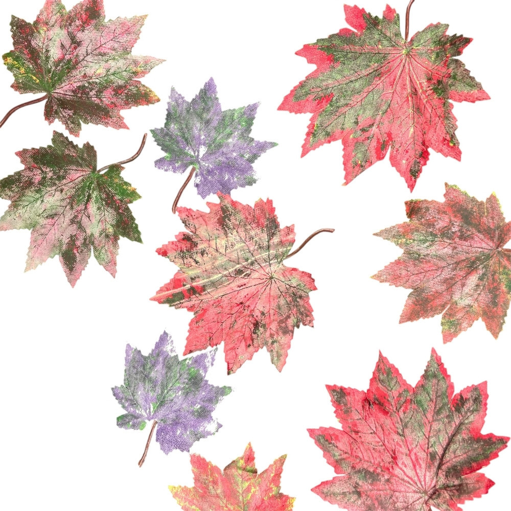 Штучні листя клена 50 шт в уп, фото 1