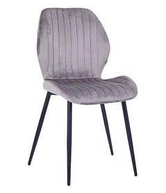 Стілець Lily чорний/ вельвет сірий AMF