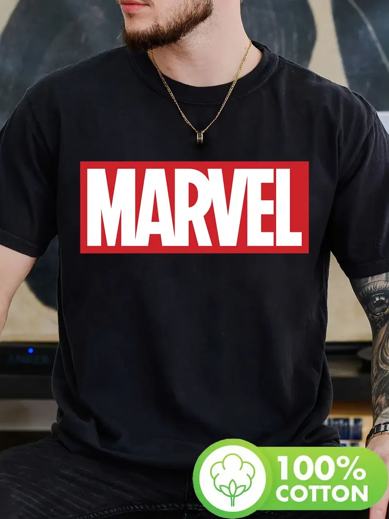 Модна футболка бавовняна з принтом Marvel-1 | Крута футболка стильна | Чоловіча футболка молодіжна | Літня футболка класна
