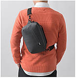 Чоловіча сумка через плече з кількома відділеннями та водовідштовхувальним матеріалом опт, фото 3