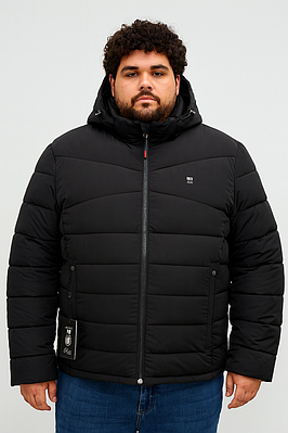 Куртка чоловіча Saz еврозима, великі розміри 4XL-9XL, флісова підкладка, холофайбер,Темно-синій,7XL