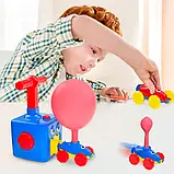 Аеромобіль машинка з кулькою Aerodynamics Reaction FORCE Principle / Розвиваюча іграшка машина з насосом, фото 3