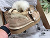 Жіночі UGG Lowmel Sneaker Beige зимові міні УГГІ замшеві бежеві на шнурівці, фото 9