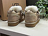 Жіночі UGG Lowmel Sneaker Beige зимові міні УГГІ замшеві бежеві на шнурівці, фото 8