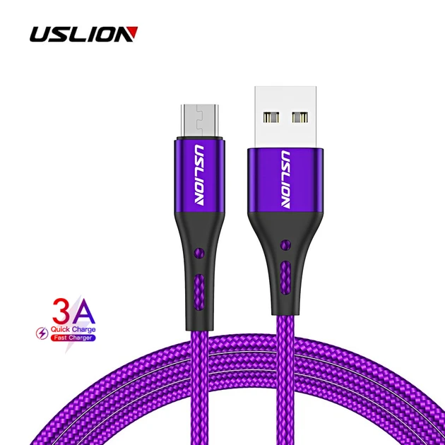 Кабель MicroUSB - USB (3m) провід швидкого заряджання для телефону USLION US0124R, фото 1