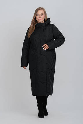 Жіноче зимове пальто великих розмірів М-1068, розміри 48-64, фото 1
