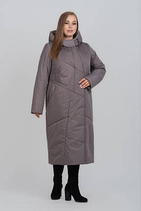Жіноче зимове пальто великих розмірів М-1068, розміри 48-64, фото 1