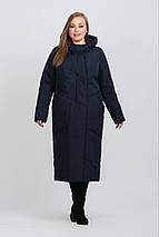 Жіноче зимове пальто великих розмірів М-1068, розміри 48-64, фото 3