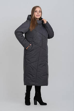 Жіноче зимове пальто великих розмірів М-1068, розміри 48-64, фото 1
