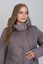 Жіноче зимове пальто великих розмірів М-1068, розміри 48-64, фото 4