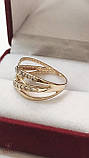 Золота Каблучка зі вставкою цирконій, фото 2