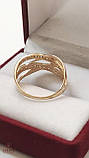 Золота Каблучка зі вставкою цирконій, фото 3