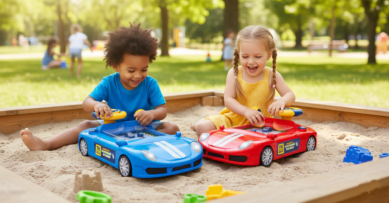 Дитяча машинка автотренажер настільна гра симулятор водіння автосимулятор із перегонами 10 рівнів звук світло, фото 1