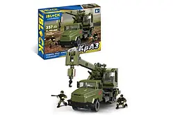 Конструктор PL-921-465 Армія КРАЗ Кран 357 деталей 2 фігурки IBLOCK