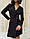 Плаття жіноче класичне ділове стильне, ефектне коротке міні з декольте на запах розміри 42-48, фото 2