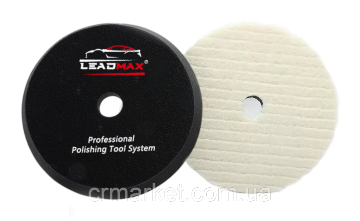 LEADMAX Полірувальне хутро h15, стрижене "СМУГА" d125 мм, ЧОРНЕ, фото 1