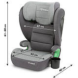 Дитяче автокрісло Kidwell Weston I-Size ISOFIX 100-150см (15-36кг) dark grey, фото 2