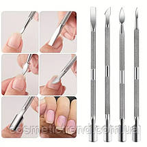 Набор лопатки/пушери двосторонні для видалення кутили (манікюр і педикюр) 5 шт.+кейс пластиковий, фото 2
