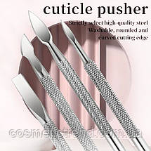 Набор лопатки/пушери двосторонні для видалення кутили (манікюр і педикюр) 5 шт.+кейс пластиковий, фото 4