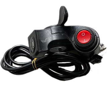 Курок газу для електротранспорту з індикатором та кнопкою включення 48V