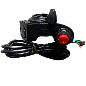 Курок газу для електротранспорту з індикатором та кнопкою включення 36V