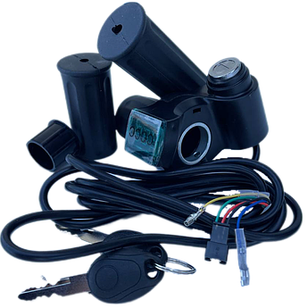 Ручка газу для електротранспорту з замком запалювання та вольтметром комплект