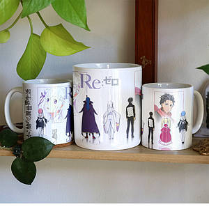 Велика Чашка 870 мл мл Re:Zero "Герої спиною" / Життя з нуля в альтернативному світі 425