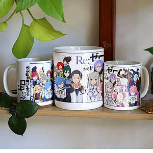 Велика Чашка 870 мл мл Re:Zero "Герої" / Життя з нуля в альтернативному світі