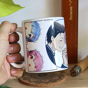 Велика Чашка 870 мл мл Re:Zero "Персонажі" / Життя з нуля в альтернативному світі 330