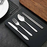 Столові прилади Case у пластиковому чохлі рожеві (LB-38652), фото 4