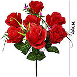 Штучні квіти букет троянда Парижанка 7 голів, 44см, фото 3