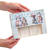 Упаковка на 4 Ескімо з віконцем 210*150*50 мм Сніговички ВТП