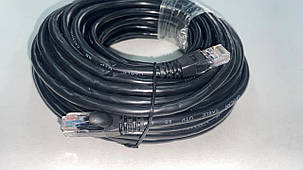 Патчкорд Ethernet CAT6, 8P8C-8P8C, 15 м, чорний, фото 1