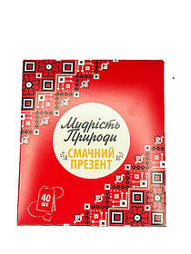 Сувенірний набір чаю Смачний презент 40 пакетиків (Натуральний чай)