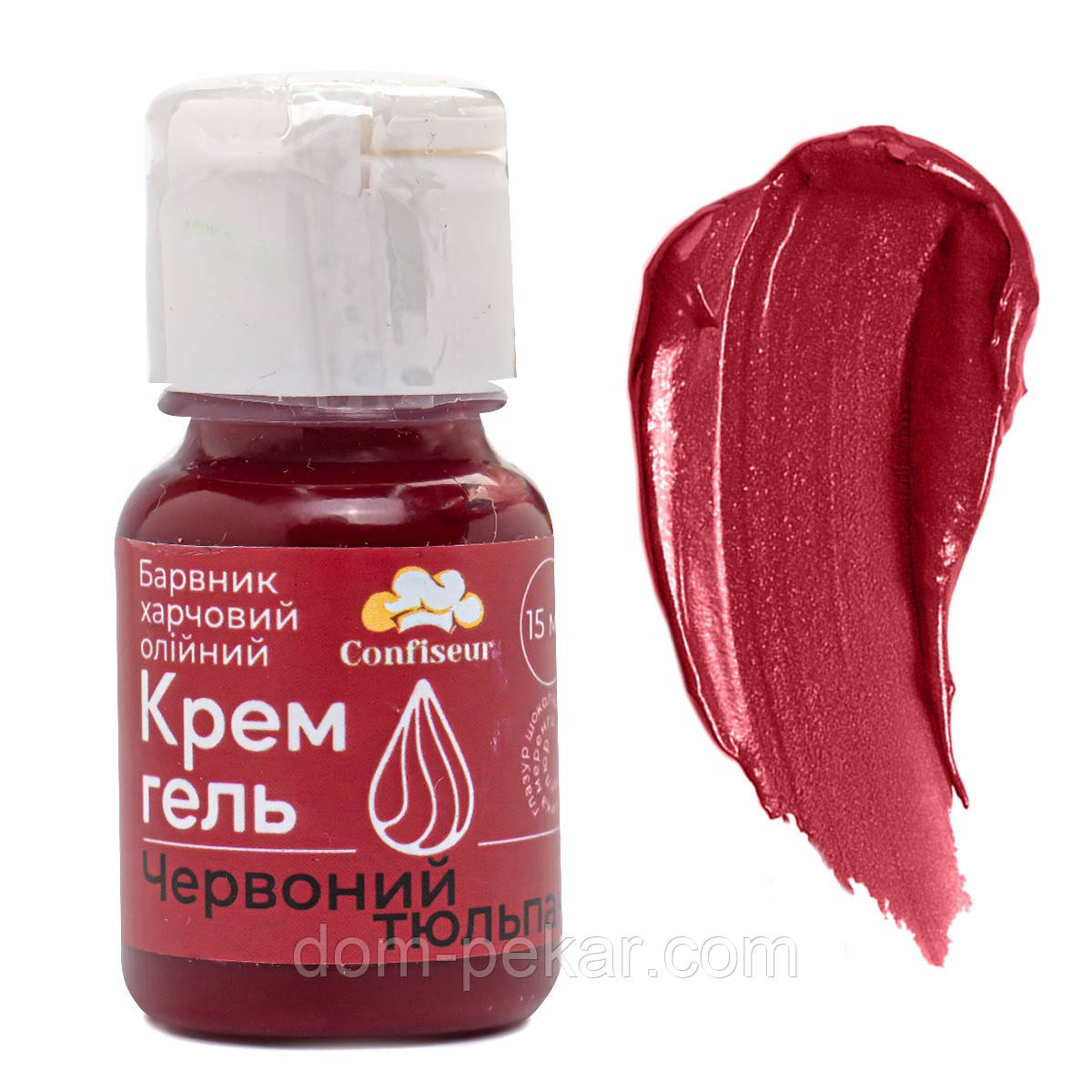 Барвник крем-гель Confiseur жиророзчинний Червоний тюльпан 15 мл