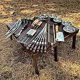 Набір шампурів Хамелеон в дерев'яному кейсі подарунок чоловікові, чоловікові, другу, шефу, фото 4