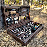 Набір шампурів Хамелеон в дерев'яному кейсі подарунок чоловікові, чоловікові, другу, шефу, фото 5