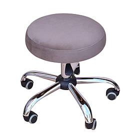 Стілець-табурет на колесах круглий  без спинки для салонів краси КОЛІР будь-який
