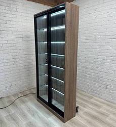 Скляна шафа з підсвічуванням для салону краси стелаж-вітрина для косметолога ВІТ-01*