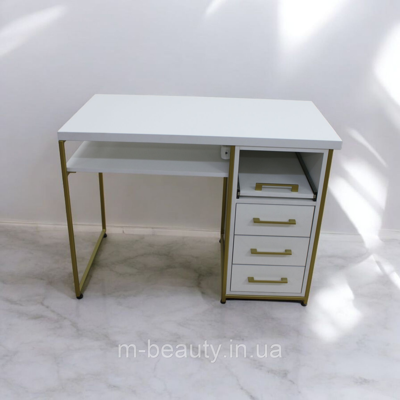 Преміум-стіл для манікюру PREMIUM-06-А з тумбою та розетками, фото 1